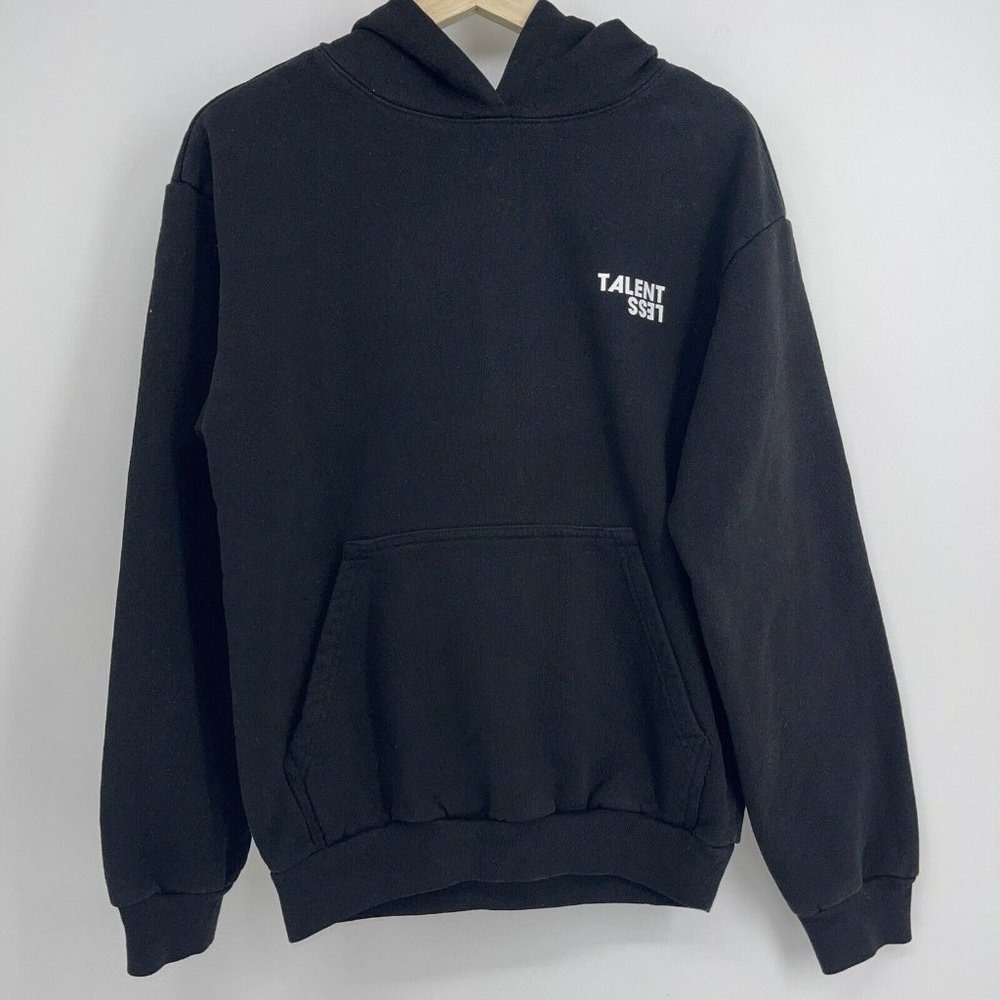 New Talentless Women's Hoodie Size Small Black White Logo Sweatshirt